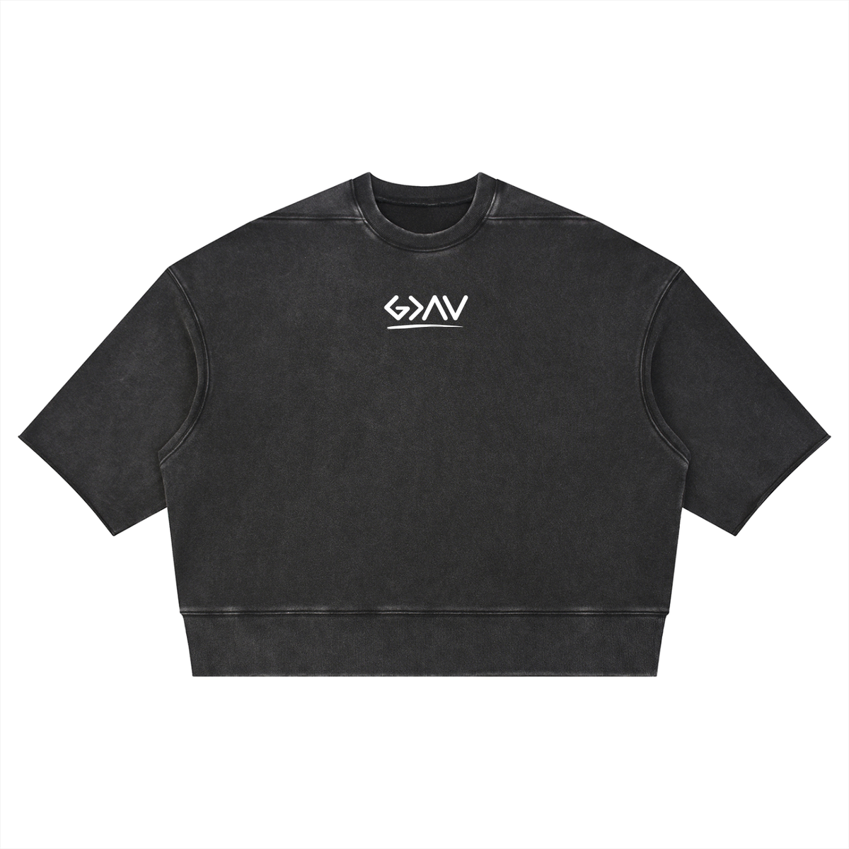 T-shirt oversize délavé bords meulés