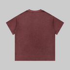 T-shirt en maille gaufrée délavée aux minéraux