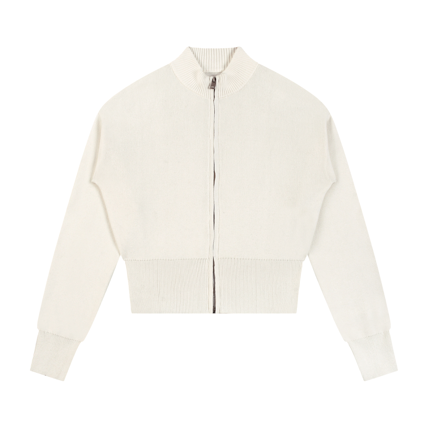 Cardigan Zippé Col Montant