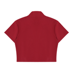 Women's Cropped Full Zip Short Sleeve T-Shirt