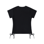 T-Shirt Crop à Cordon Ajustable