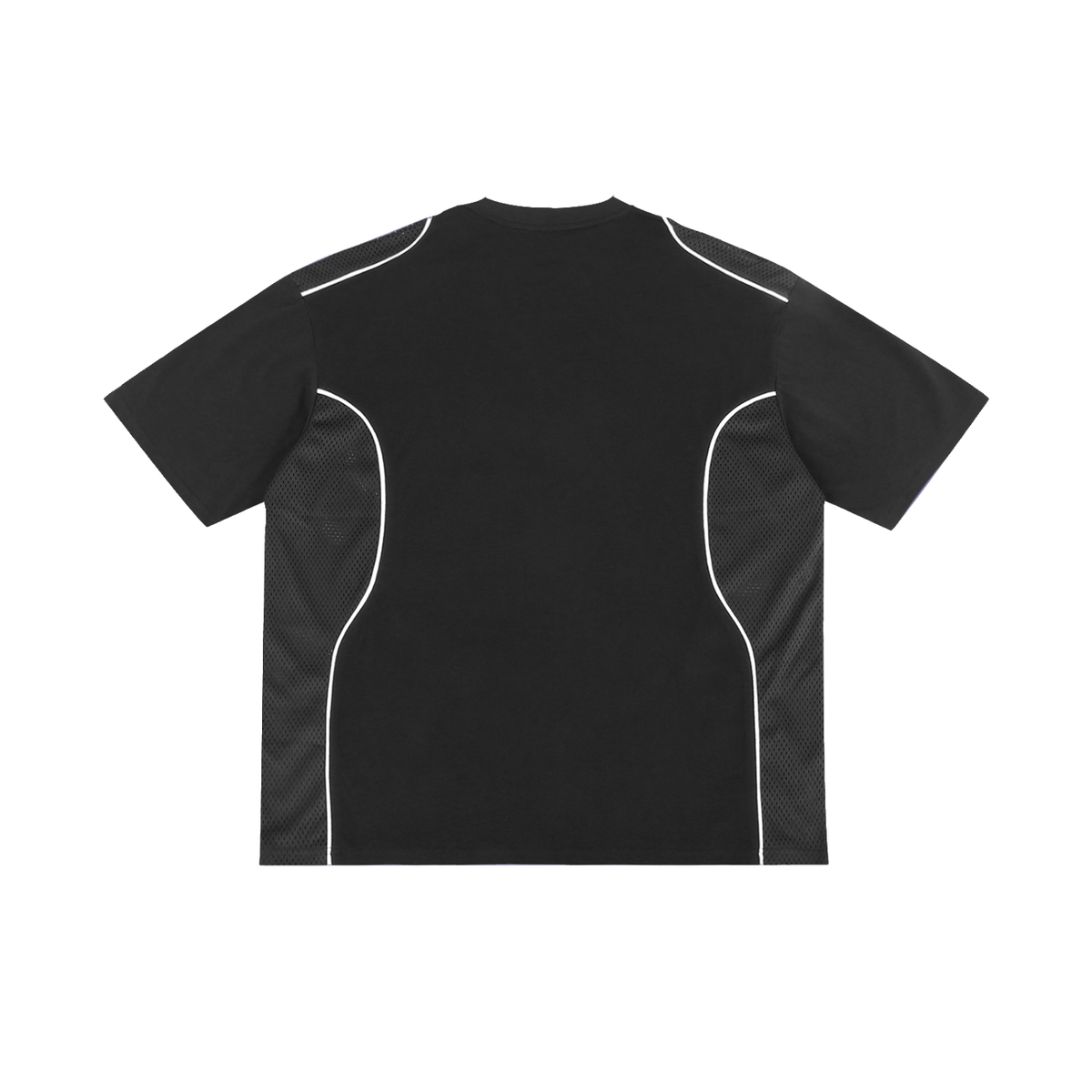 T-shirt à empiècement et passepoil contrasté