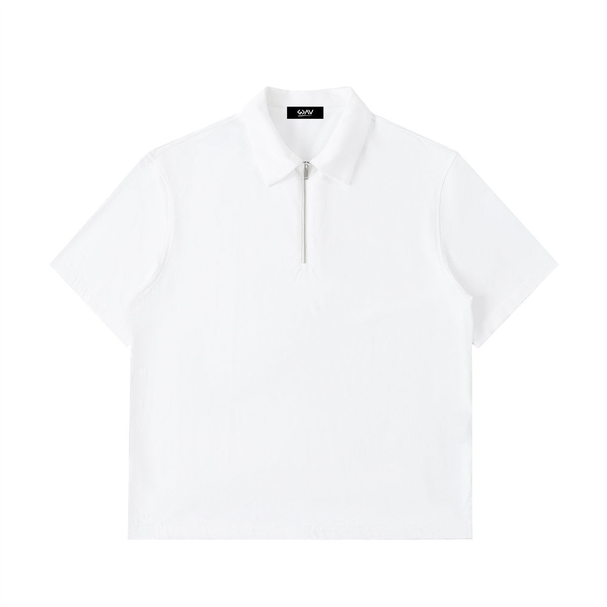 Polo en coton avec demi-zip