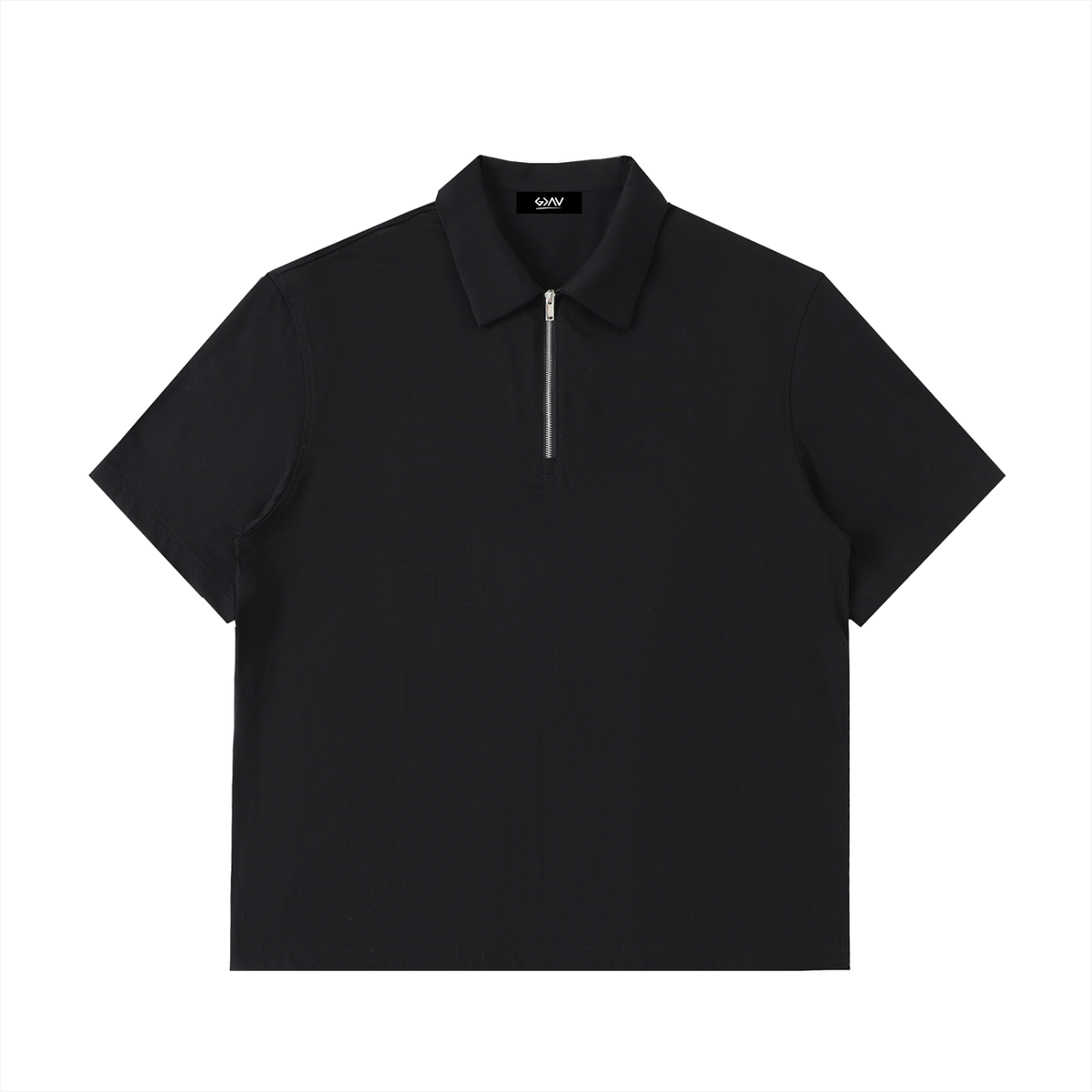 Polo en coton avec demi-zip