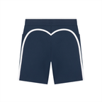 Short de Yoga Taille Haute à Bandes Contrastantes