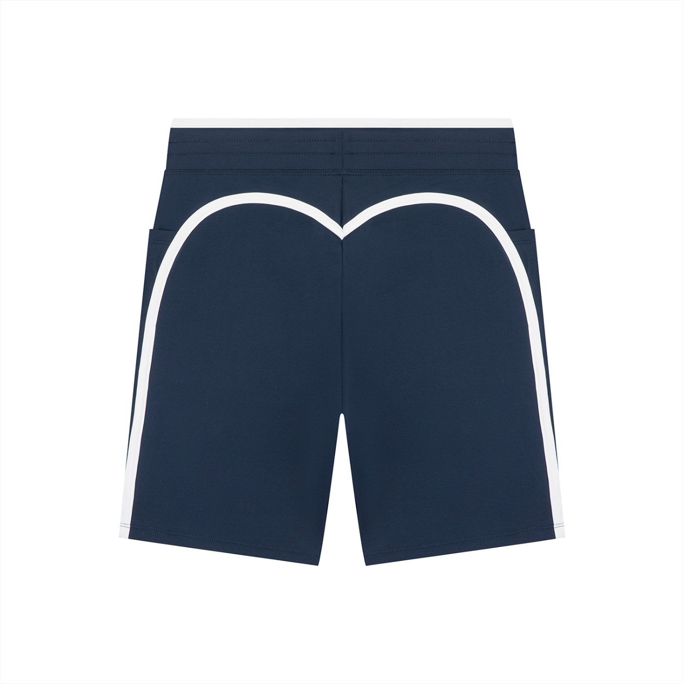 Short de Yoga Taille Haute à Bandes Contrastantes