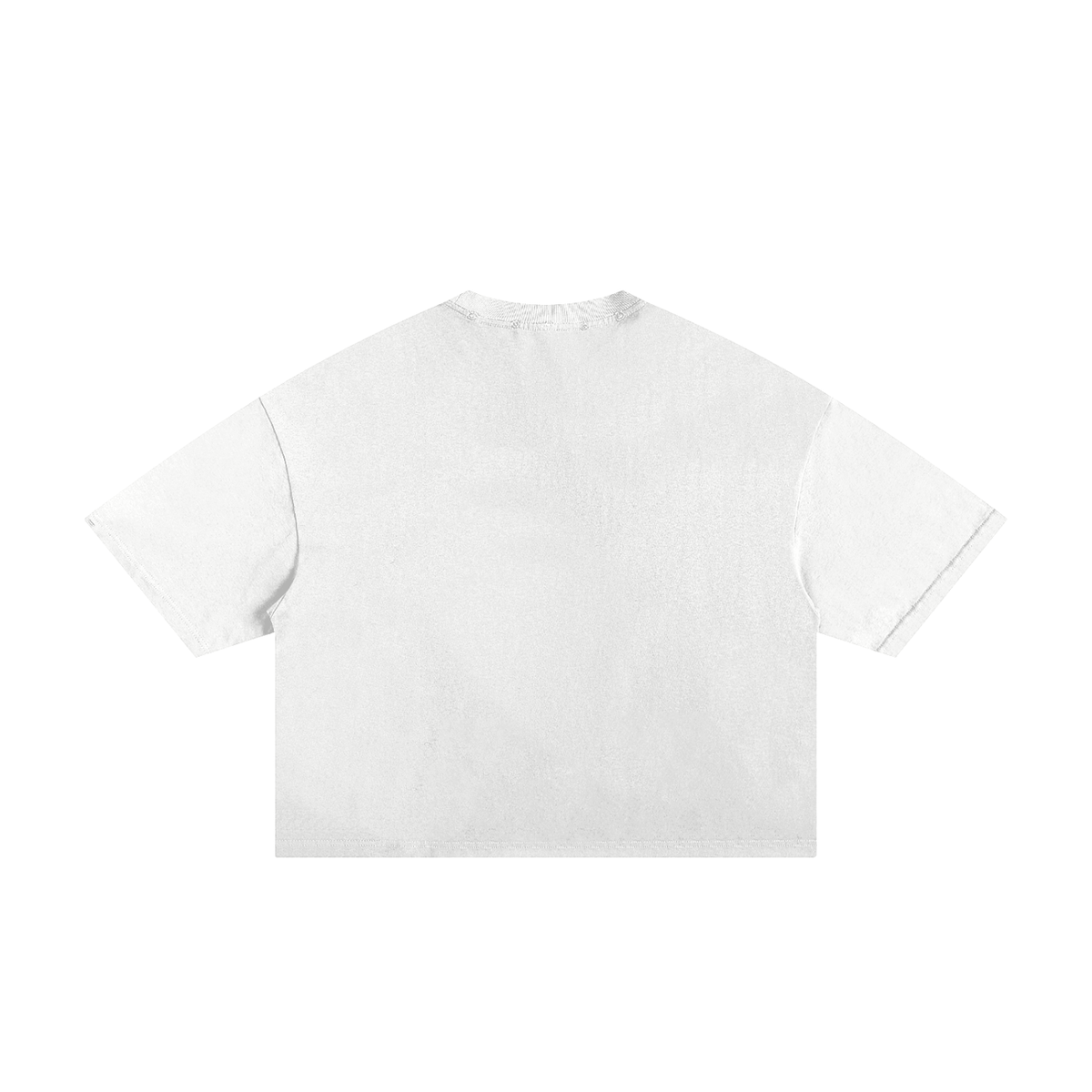 T-shirt boxy classique à bords effilochés
