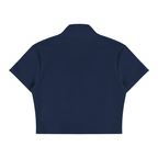 Women's Cropped Full Zip Short Sleeve T-Shirt