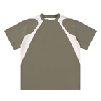 Contrast Panel Cotton T-Shirt