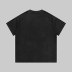 T-shirt en maille gaufrée délavée aux minéraux