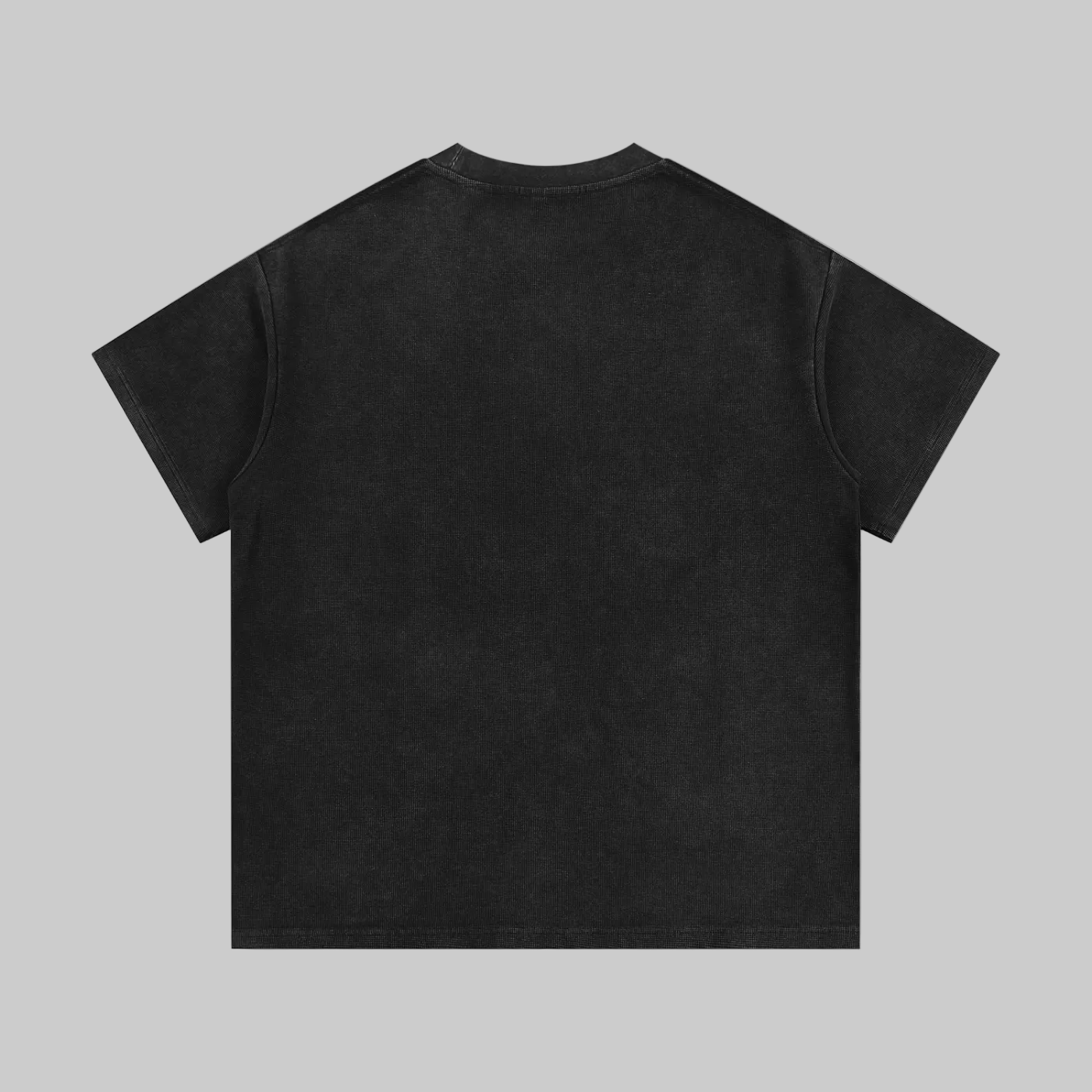 T-shirt en maille gaufrée délavée aux minéraux