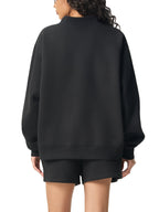 sweat-shirt polaire femme crop oversized