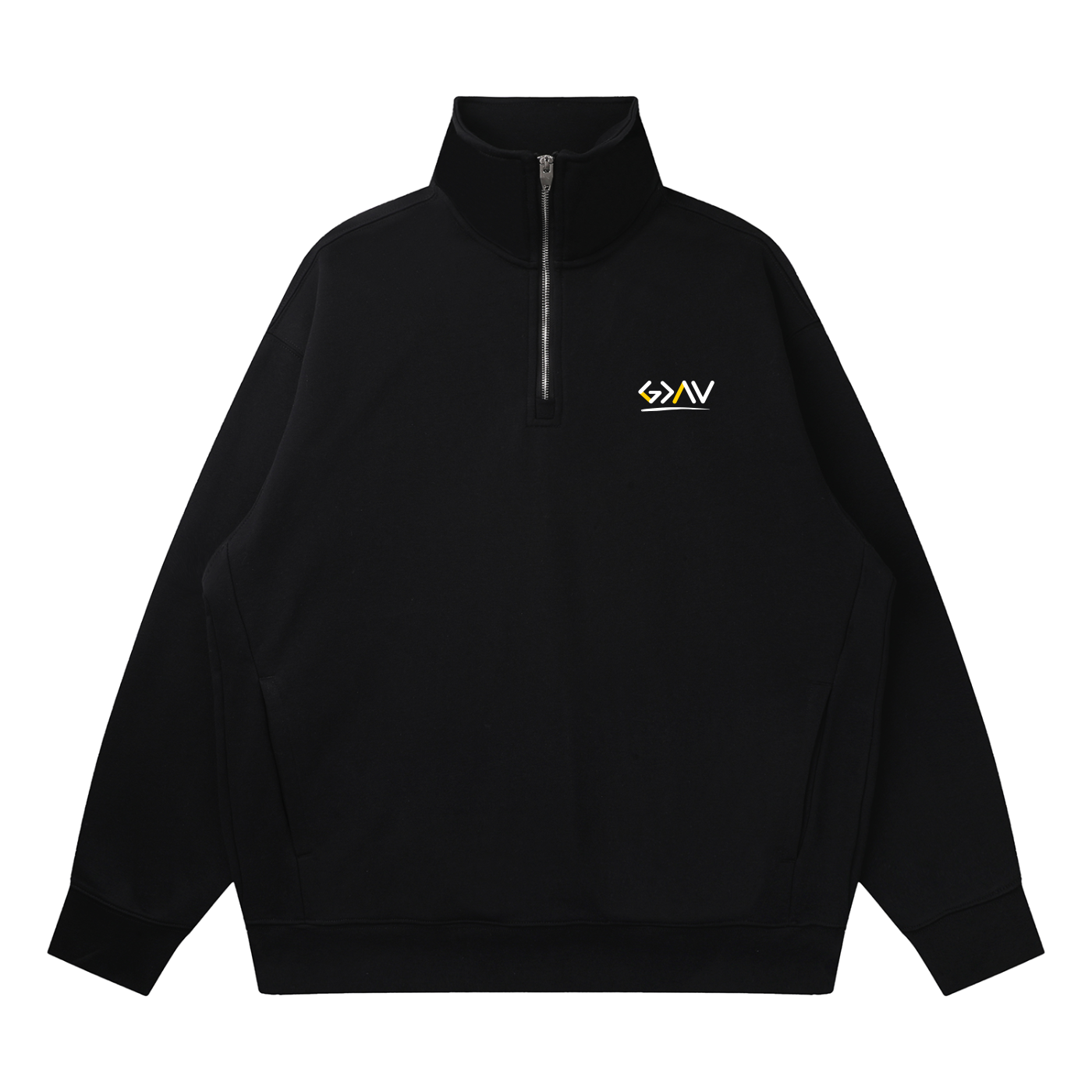 Sweat Col Montant Zippé à Épaules Tombantes