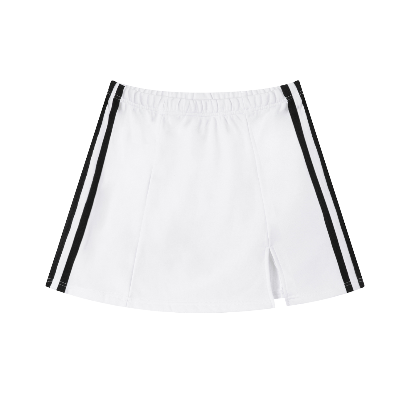 Jupe Sportive Fendue à Bandes Contrastantes
