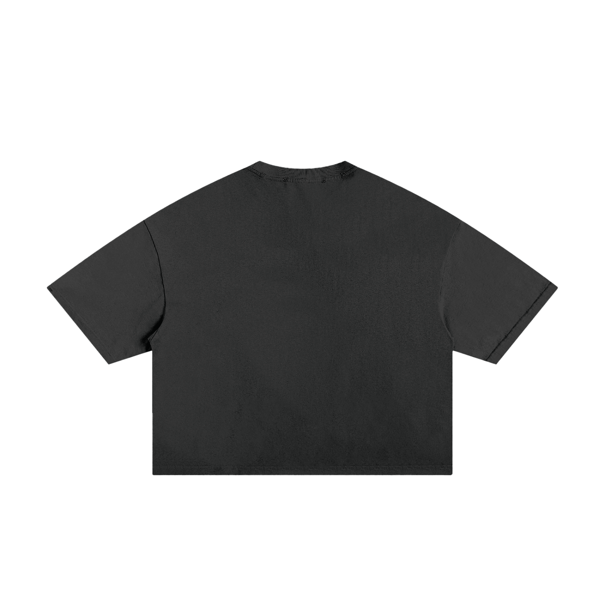 T-shirt boxy classique à bords effilochés