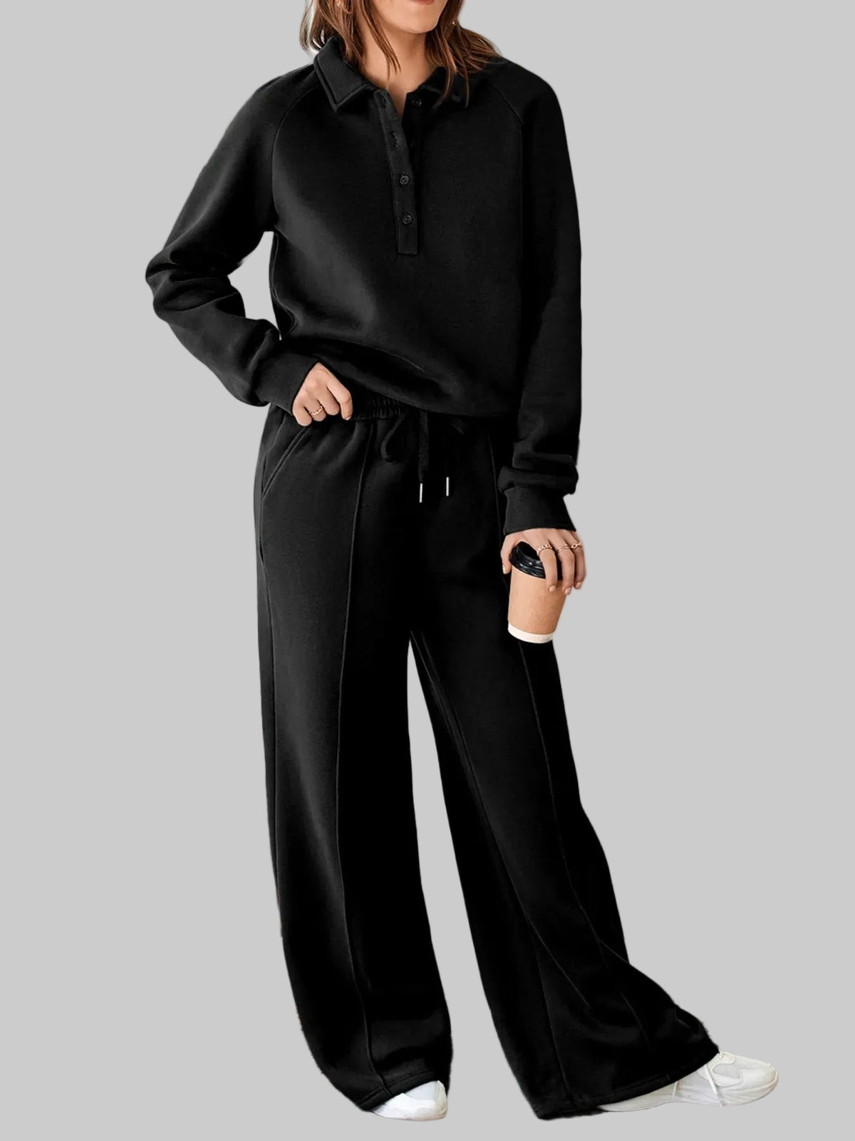 Ensemble de sport sweat-shirt et pantalon taille haute - Giav