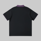 Contrast Collar Raglan Polo Shirt