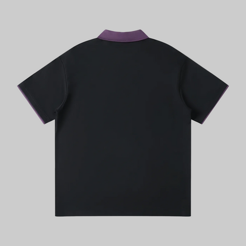 Contrast Collar Raglan Polo Shirt