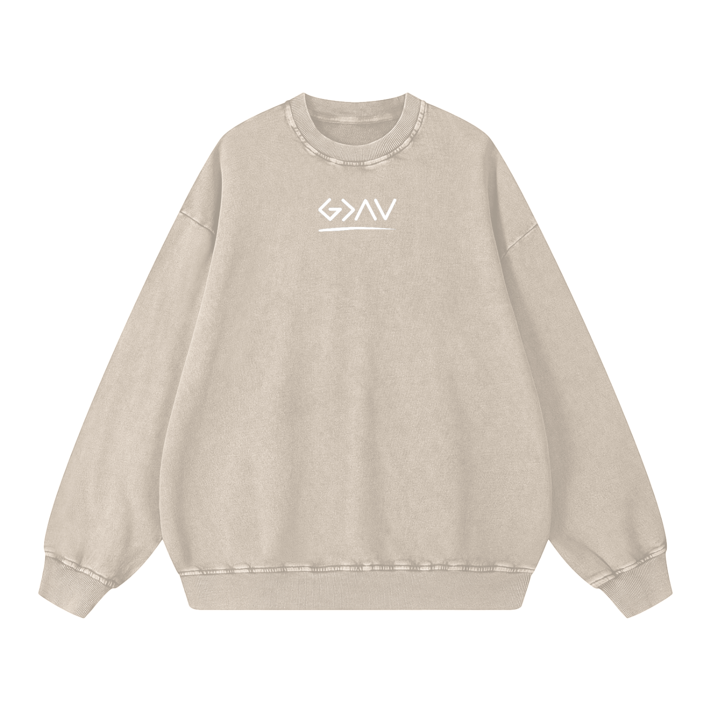 Sweat-shirt oversize délavé neige