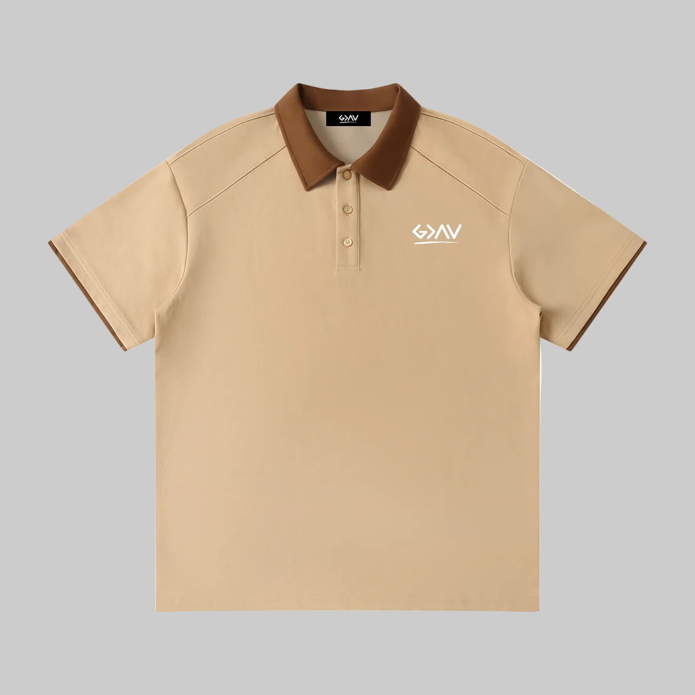 Contrast Collar Raglan Polo Shirt