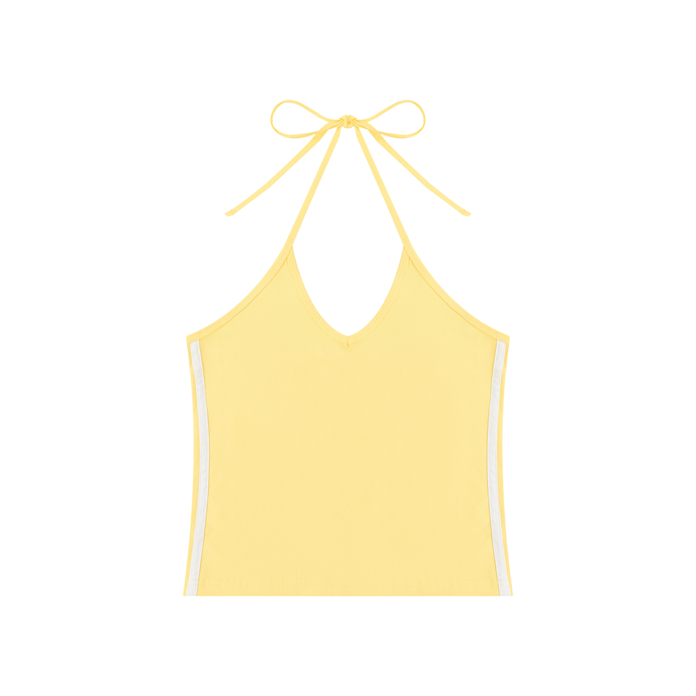 Women's Color Block Halter Crop Tank Top