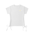 T-Shirt Crop à Cordon Ajustable