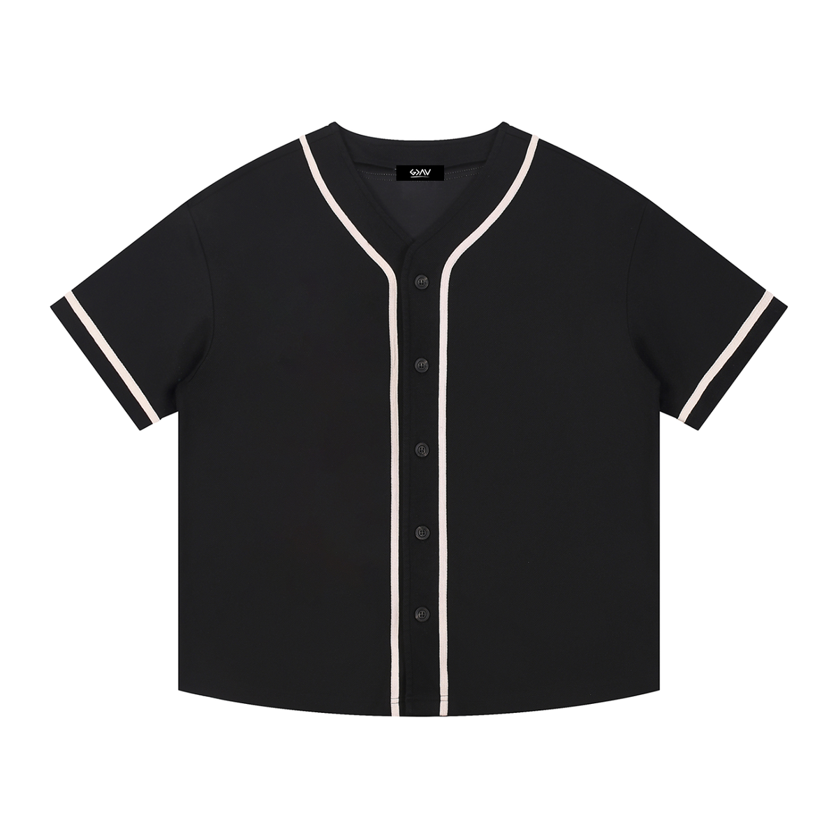 Maillot boutonné à passepoil contrasté