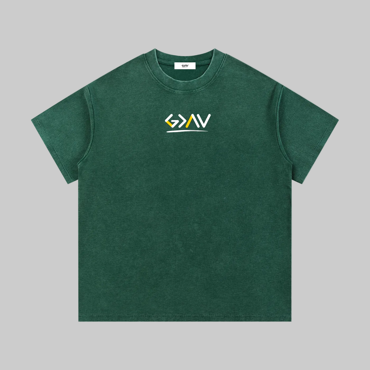 T-shirt en maille gaufrée délavée aux minéraux