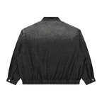 Veste en jean zippée à délavage vintage