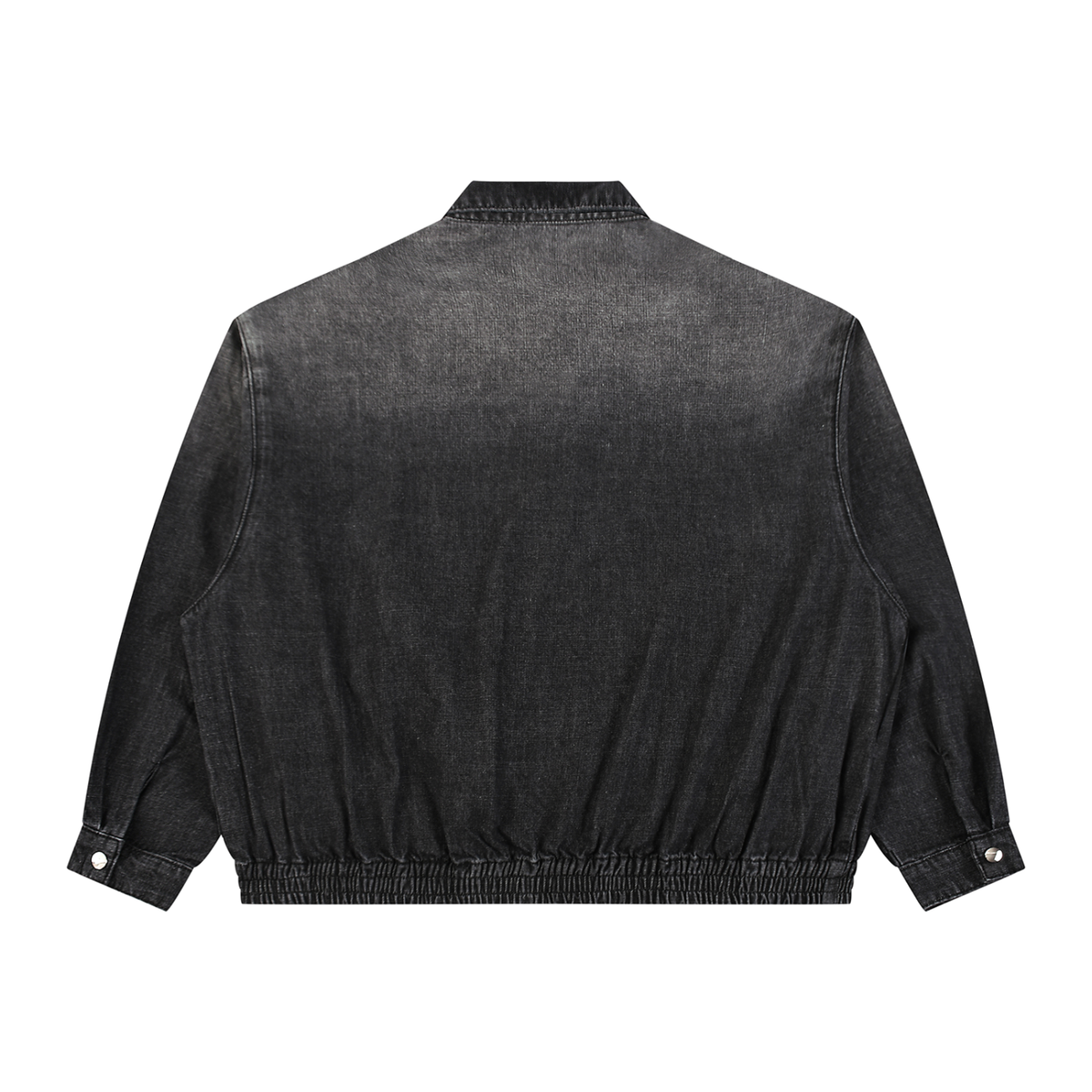 Veste en jean zippée à délavage vintage