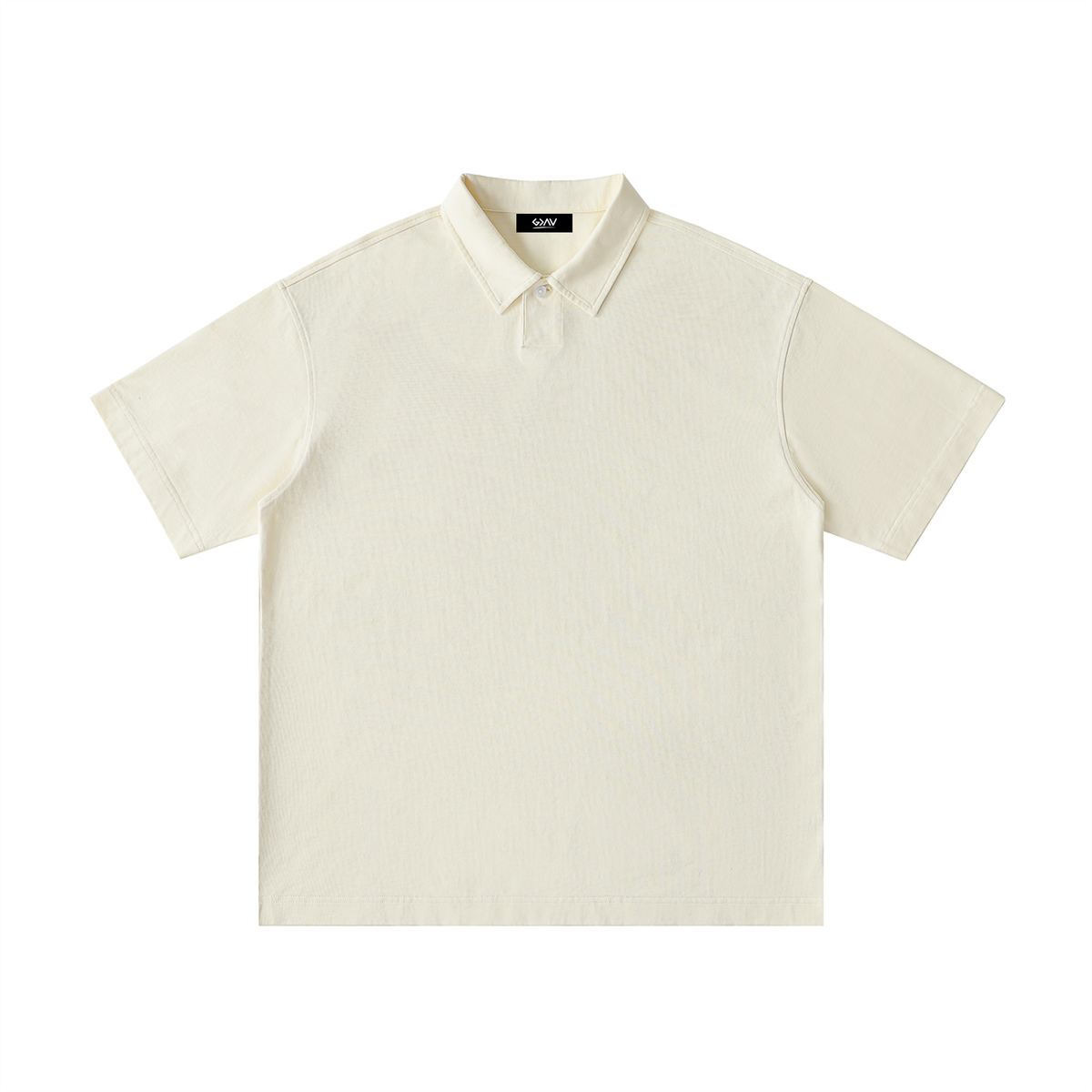 Polo ample en coton manches courtes