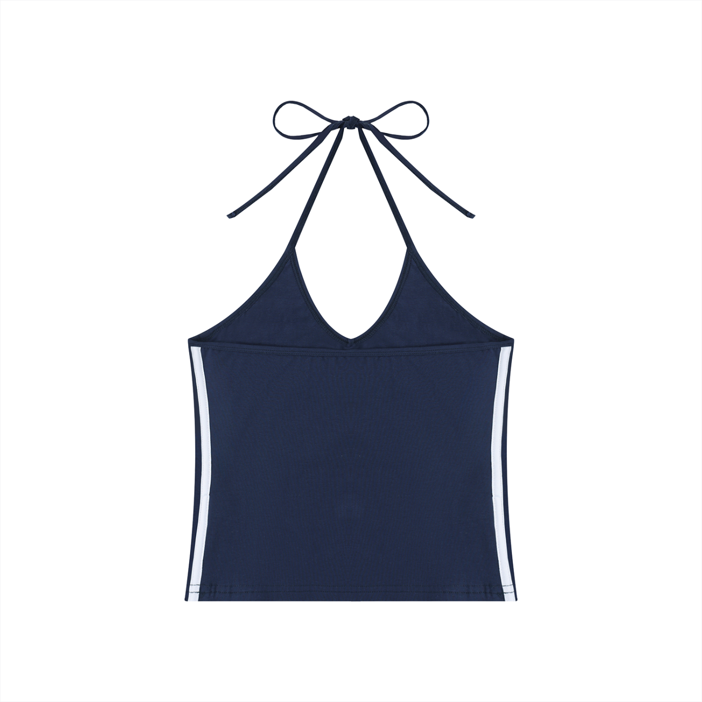 Women's Color Block Halter Crop Tank Top