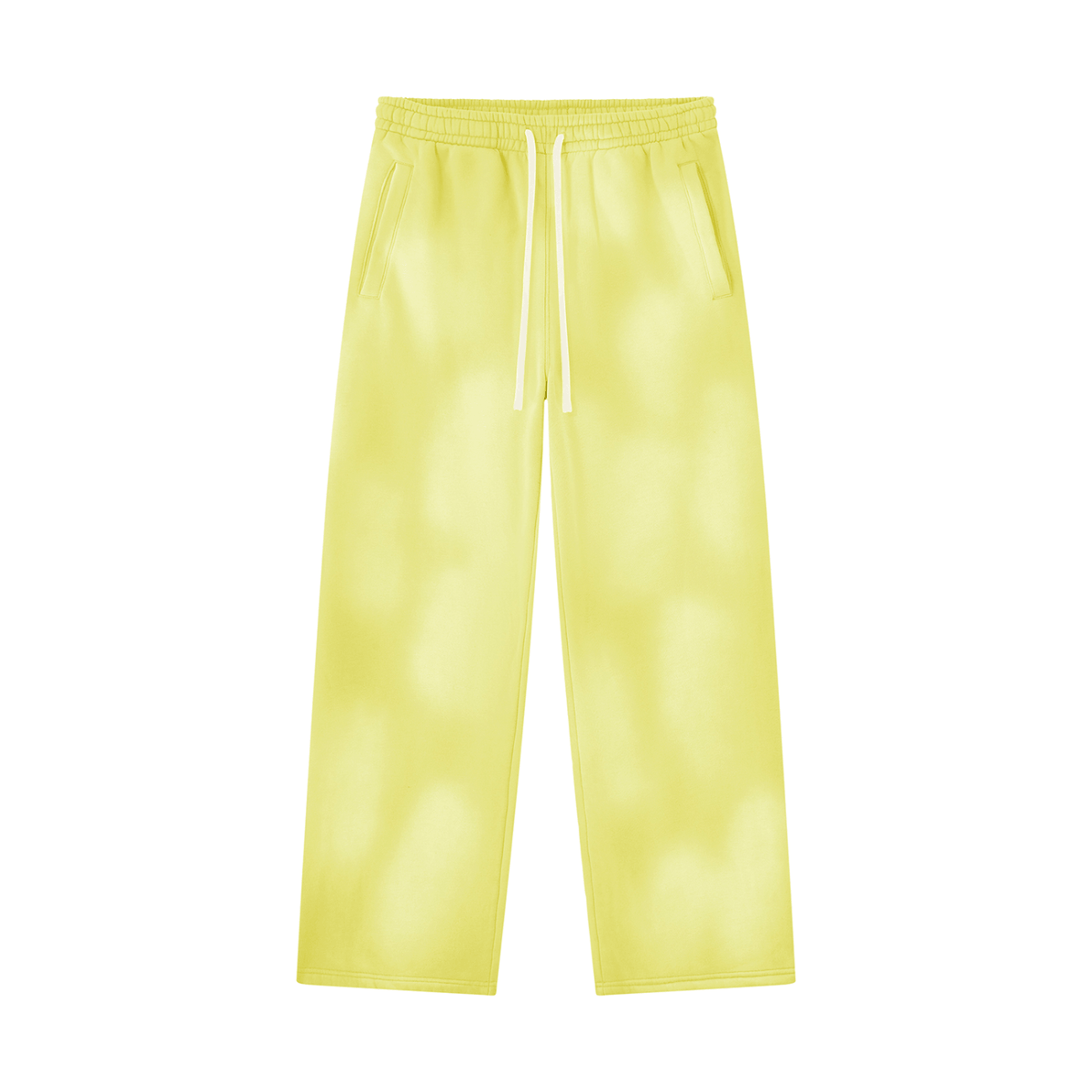 Pantalon de jogging évasé en polaire délavé