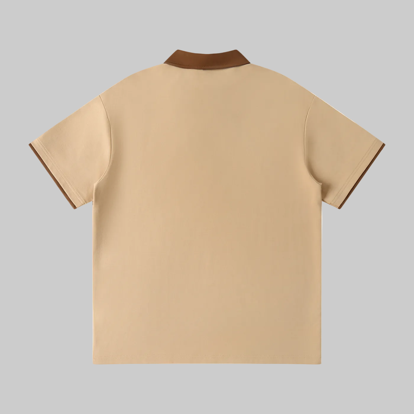 Contrast Collar Raglan Polo Shirt