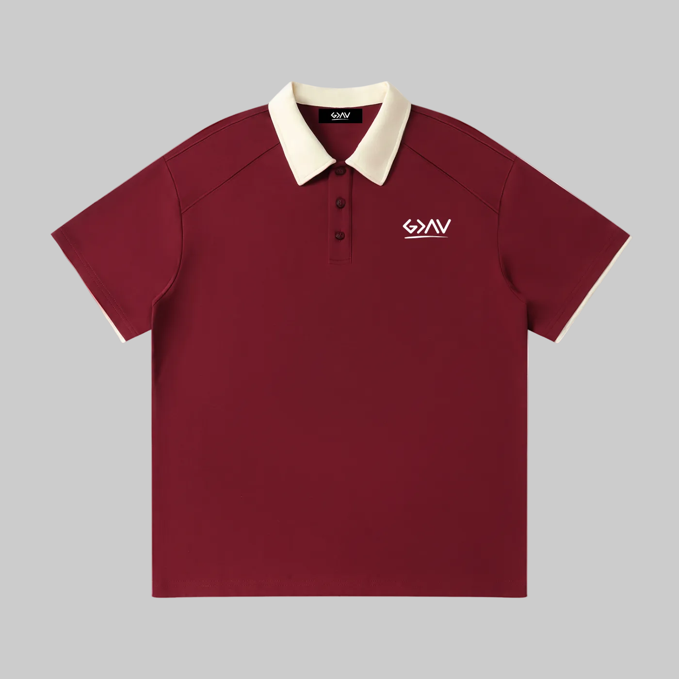 Contrast Collar Raglan Polo Shirt