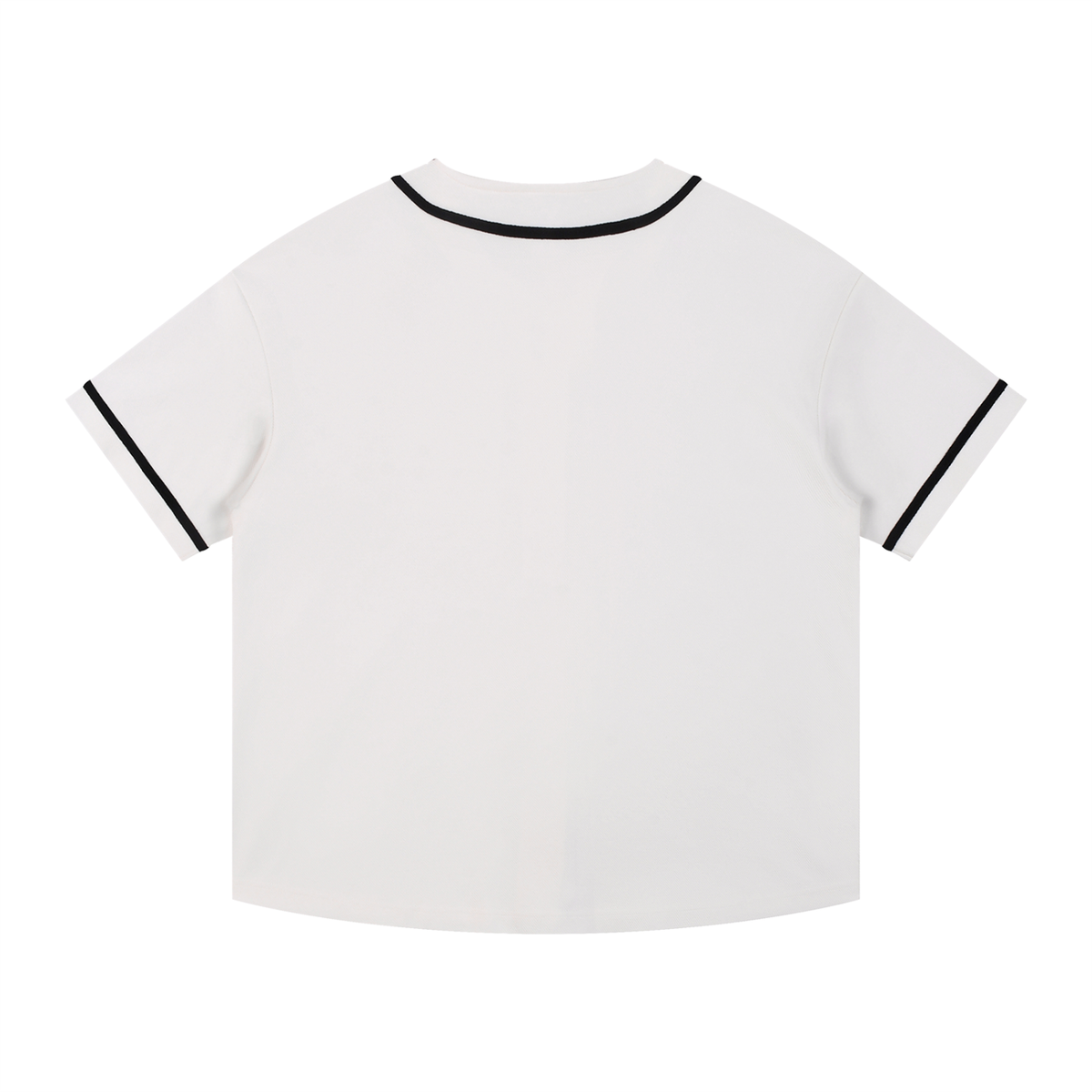 Maillot boutonné à passepoil contrasté
