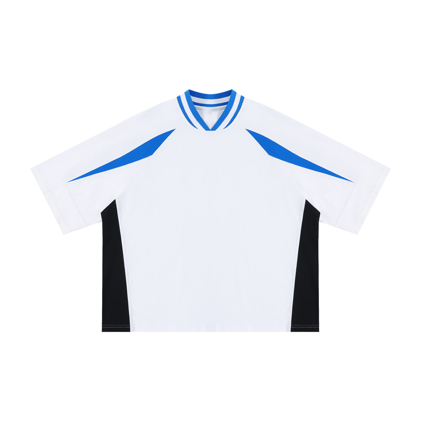 Unisex Oversized Color Block V-Neck T-Shirt