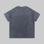 T-shirt en maille gaufrée délavée aux minéraux