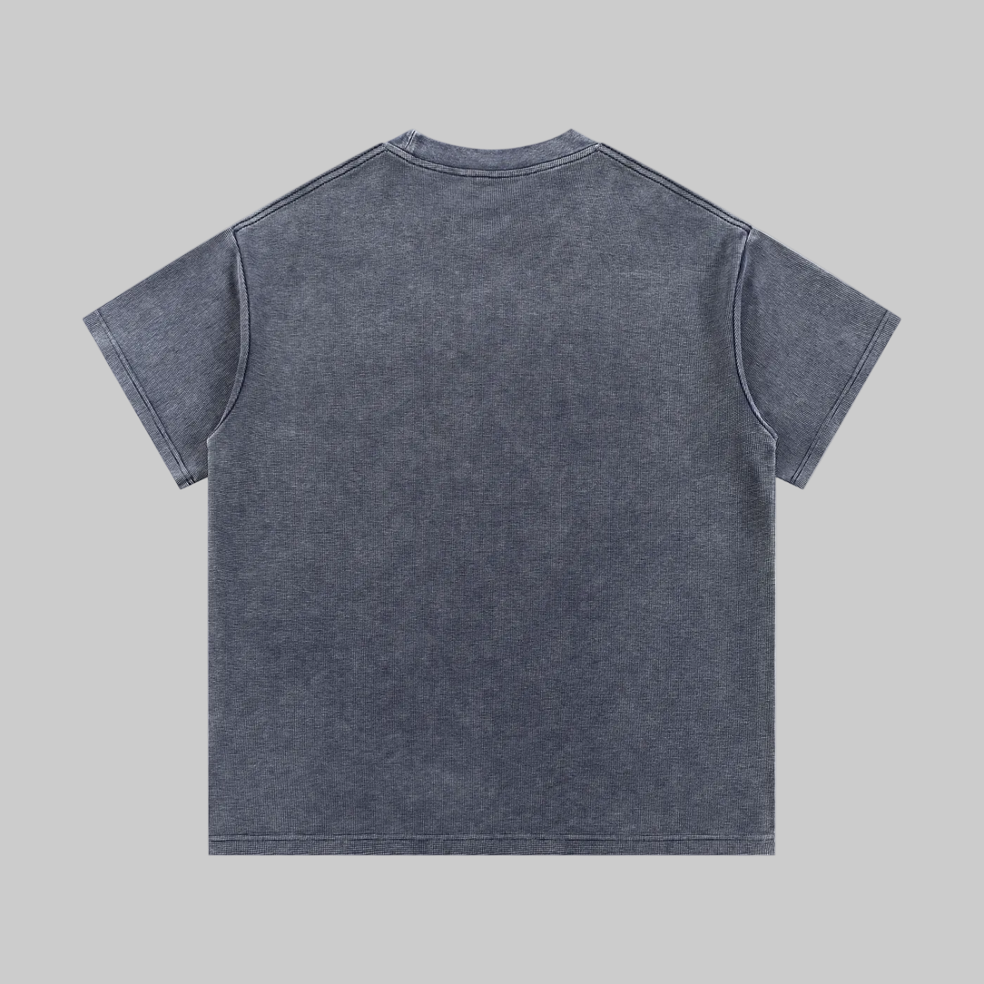 T-shirt en maille gaufrée délavée aux minéraux