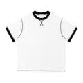 T-shirt en coton à surpiqûres contrastées