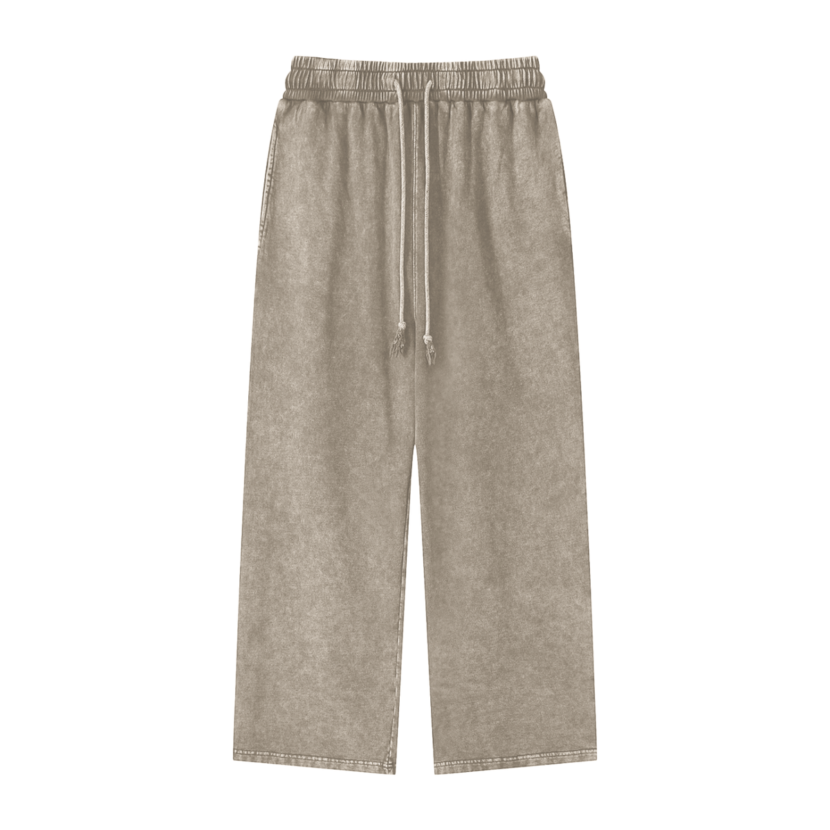 Pantalon droit délavé effet neige