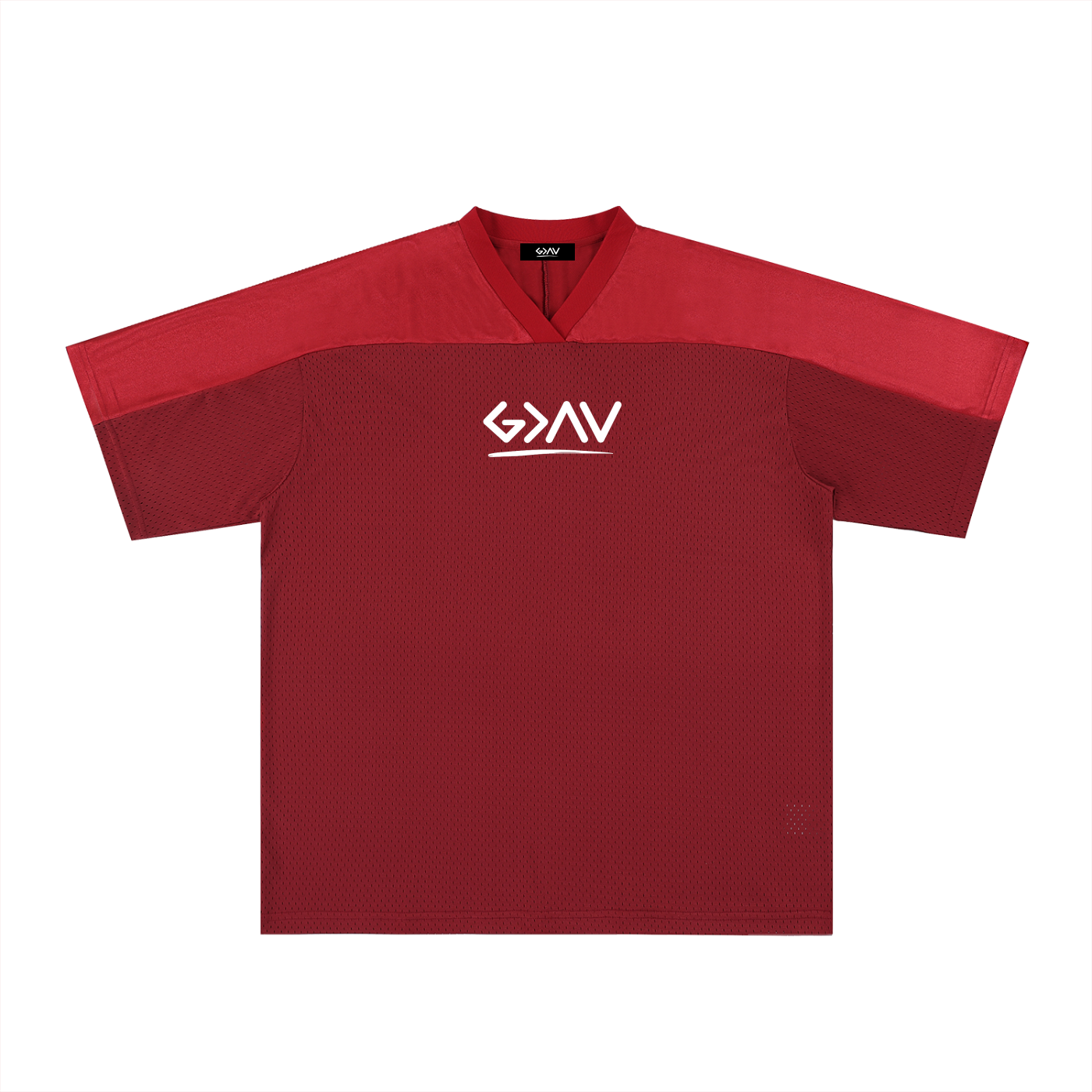 Oversized Mesh V-Neck Soccer Jersey