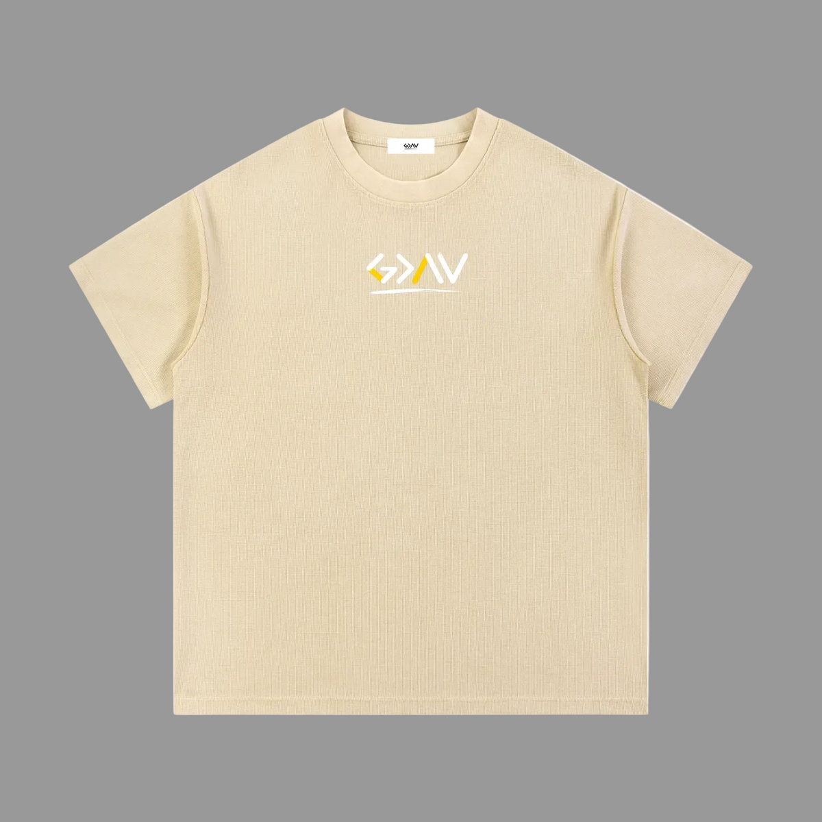 T-shirt en maille gaufrée délavée aux minéraux