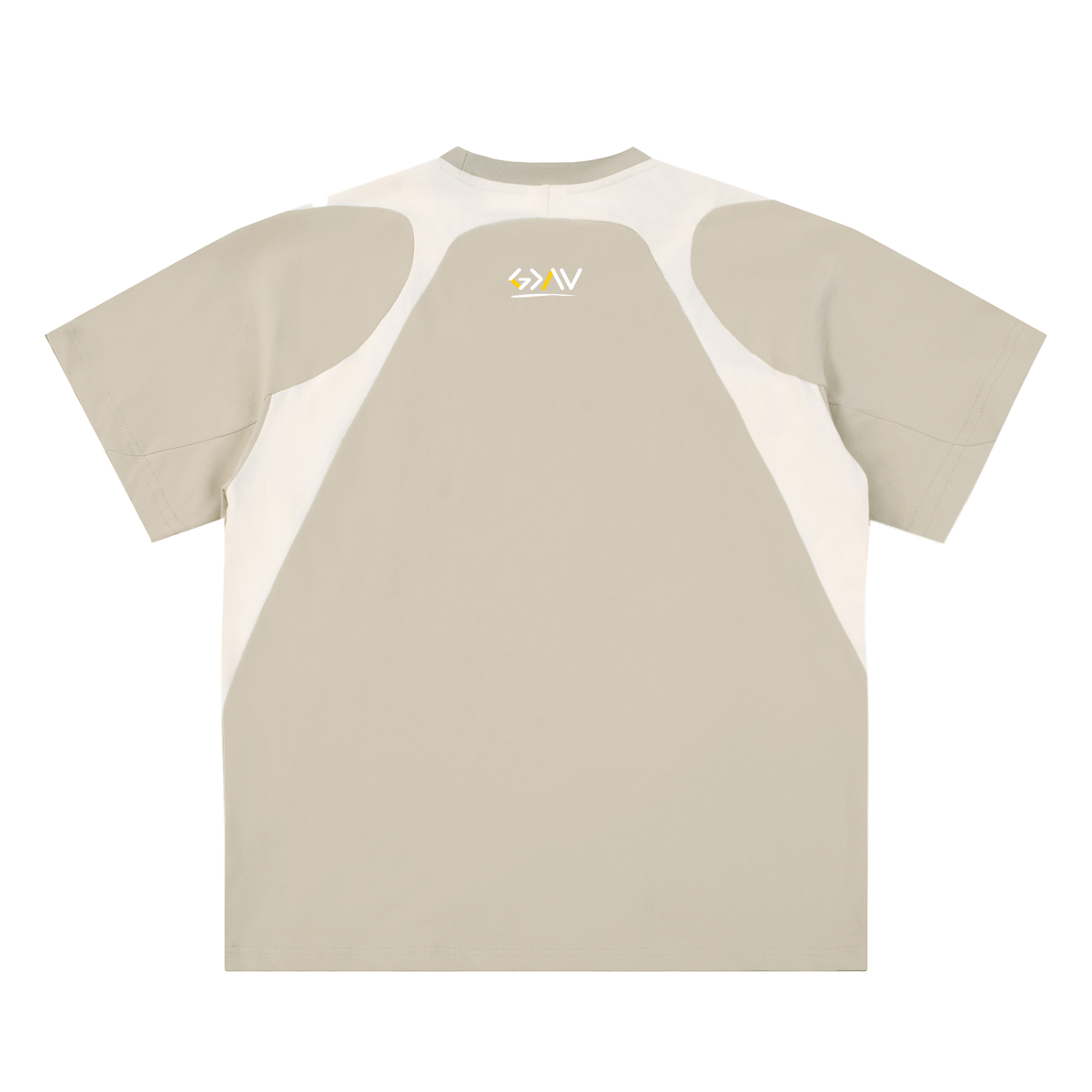 T-shirt en coton à empiècements contrastés