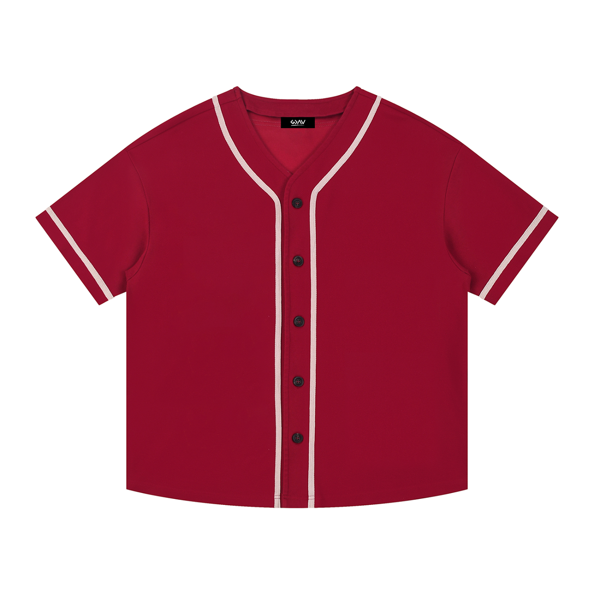 Maillot boutonné à passepoil contrasté