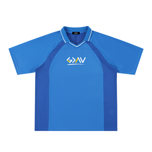 Maillot de football rayé à col V