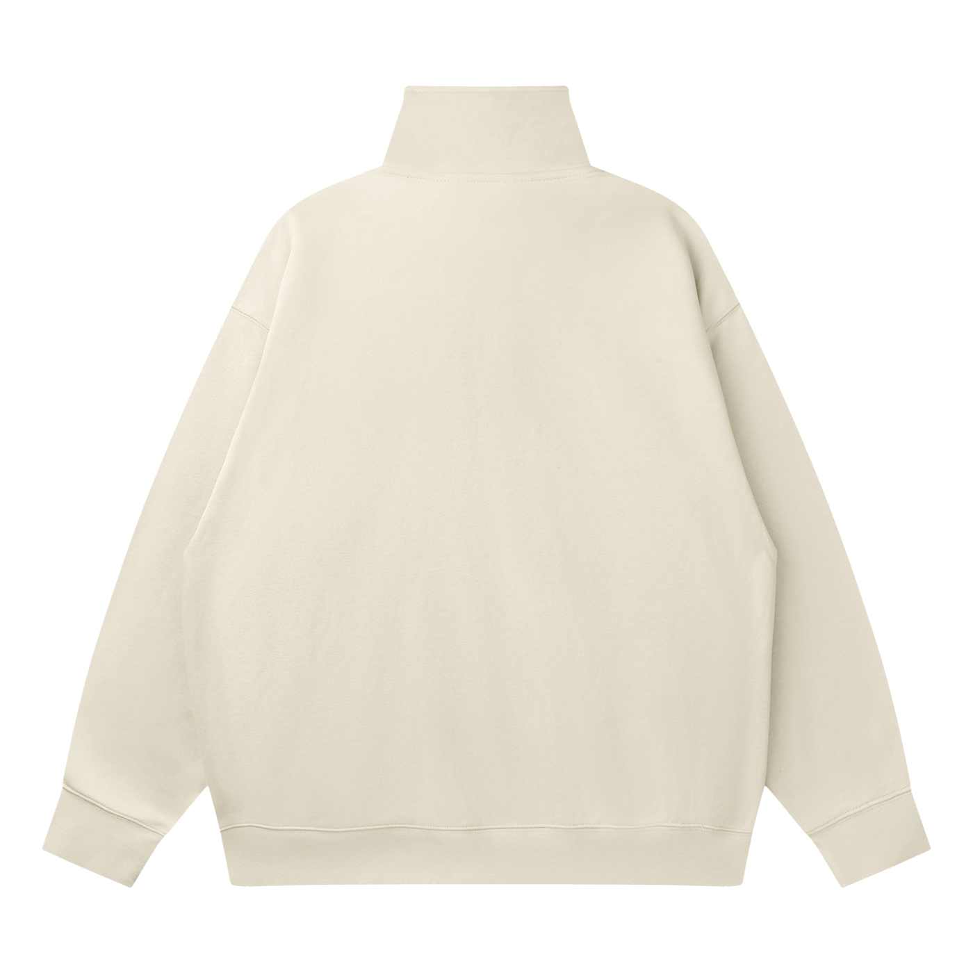 Sweat Col Montant Zippé à Épaules Tombantes