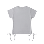 T-Shirt Crop à Cordon Ajustable