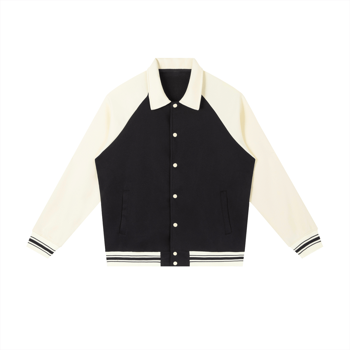veste de baseball raglan contrastée