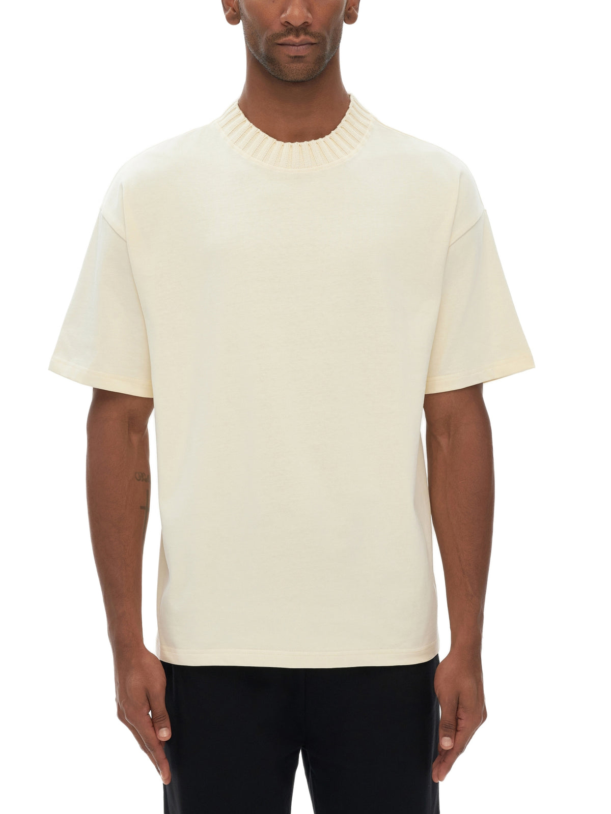 T-shirt tricoté épais à col rond